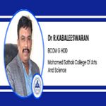 Interview Dr R Kabaleeswaran BCOM G HOD at Mohamed Sathak College Of Arts And Science Chennai